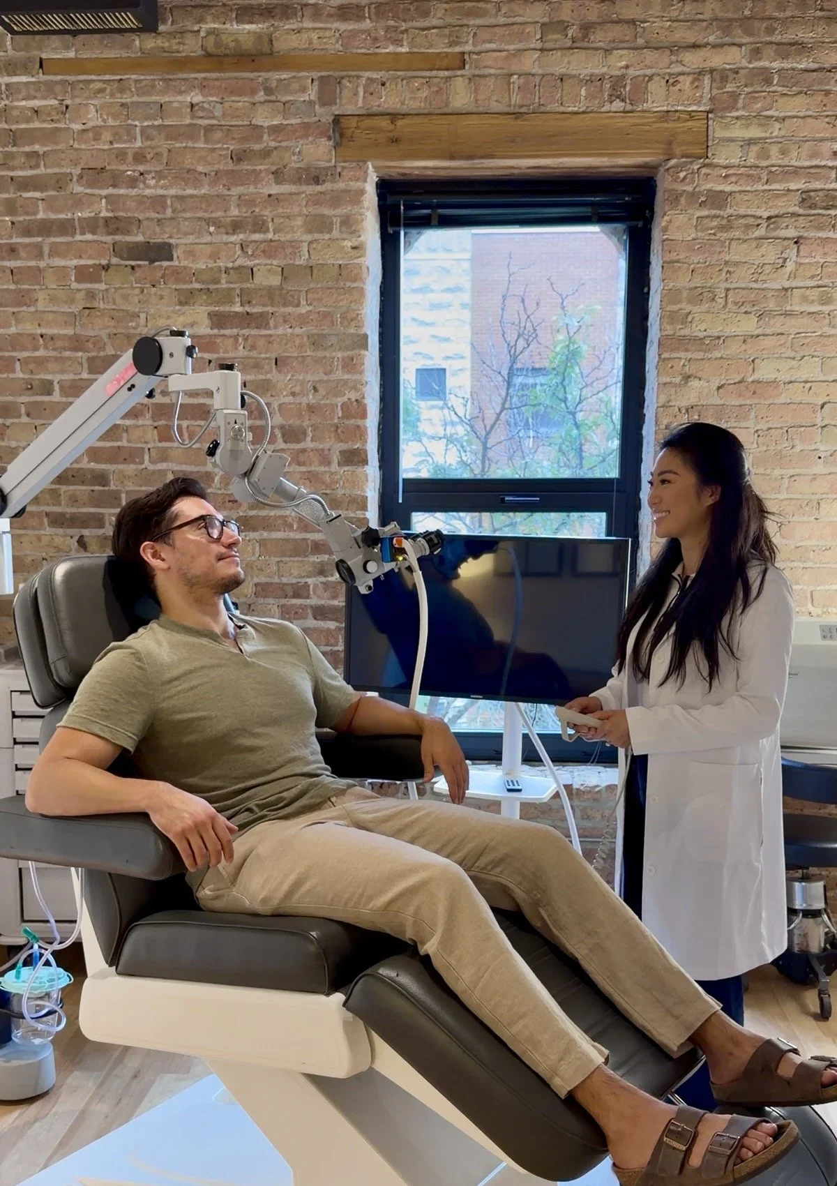 Patient receiving ear care at CERA Ear Clinic